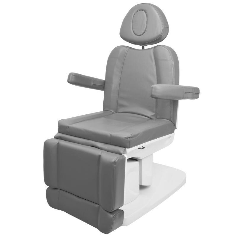 Szary elektryczny fotel do zabiegów kosmetycznych