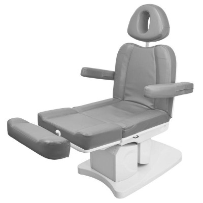 Szary elektryczny fotel do zabiegów kosmetycznych