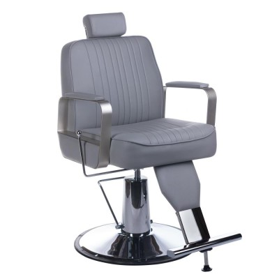 Fotel barberski HOMER BH-31237 Jasny szary -Fotele barberskie- 