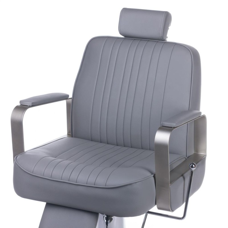Fotel barberski HOMER BH-31237 Jasny szary -Fotele barberskie- 