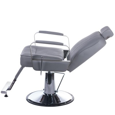 Fotel barberski HOMER BH-31237 Jasny szary -Fotele barberskie- 