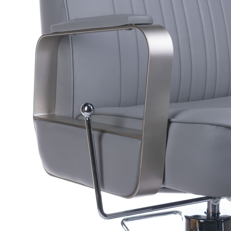 Fotel barberski HOMER BH-31237 Jasny szary -Fotele barberskie- 
