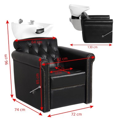 GABBIANO MYJNIA FRYZJERSKA BERLIN LUX CZARNA -Myjnie fryzjerskie- 