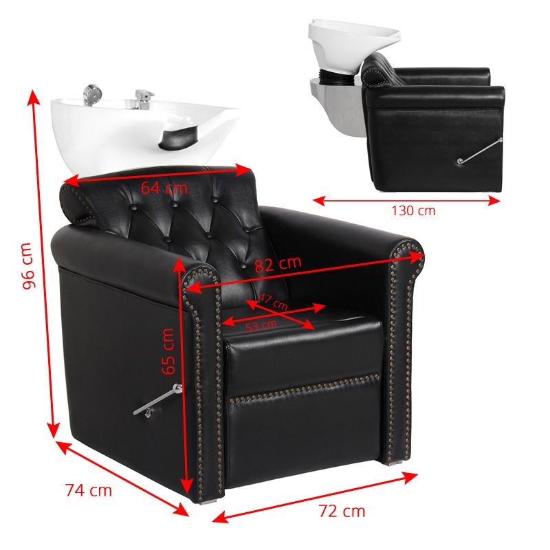 GABBIANO MYJNIA FRYZJERSKA BERLIN LUX CZARNA -Myjnie fryzjerskie- 