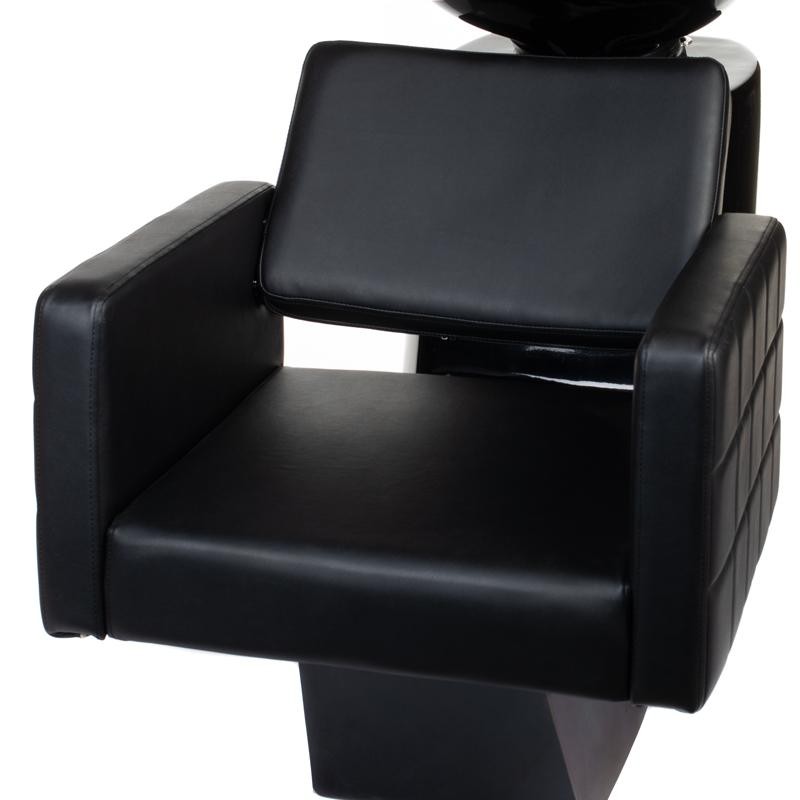 Eco-leather shampoo chair with basin