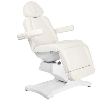 Biały elektryczny fotel do zabiegów kosmetycznych