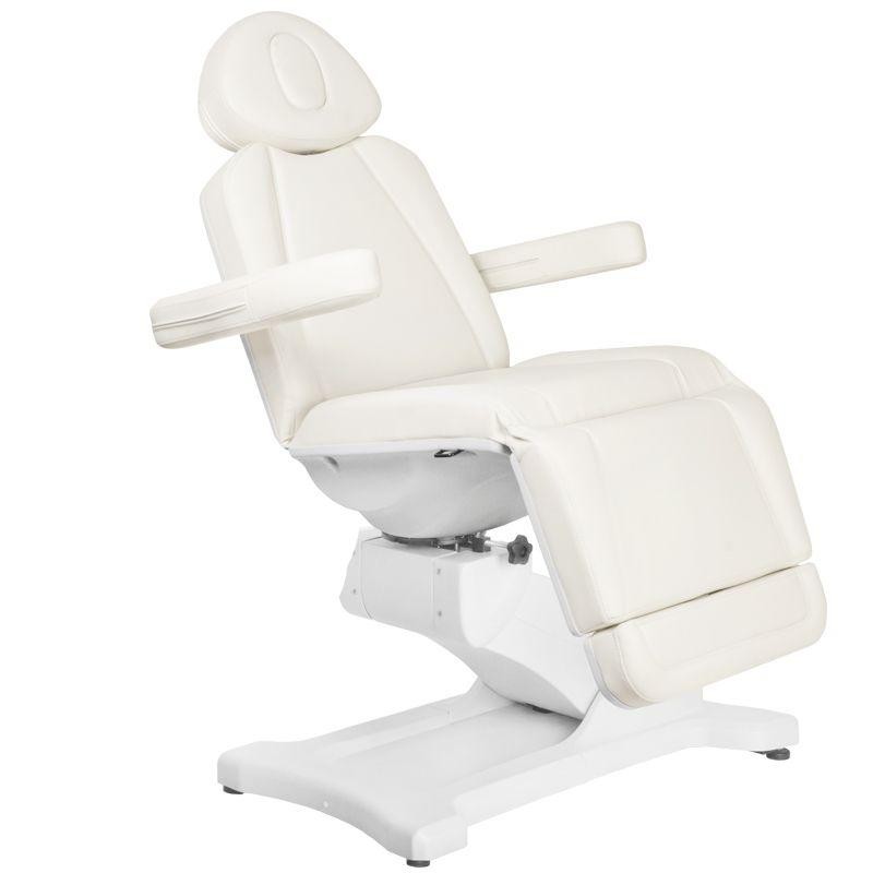 Biały elektryczny fotel do zabiegów kosmetycznych