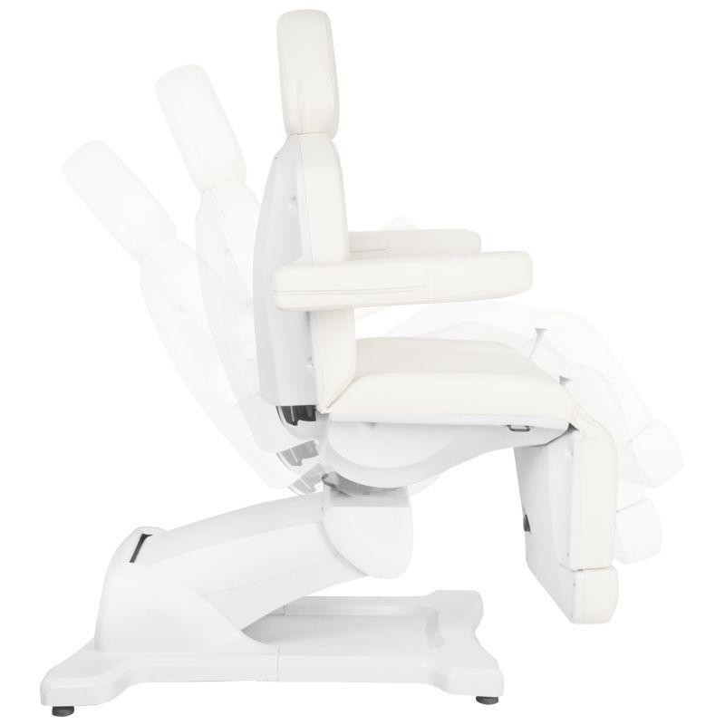 Biały elektryczny fotel do zabiegów kosmetycznych