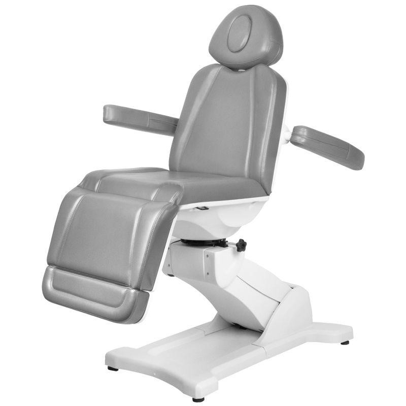 Szary elektryczny fotel do zabiegów kosmetycznych