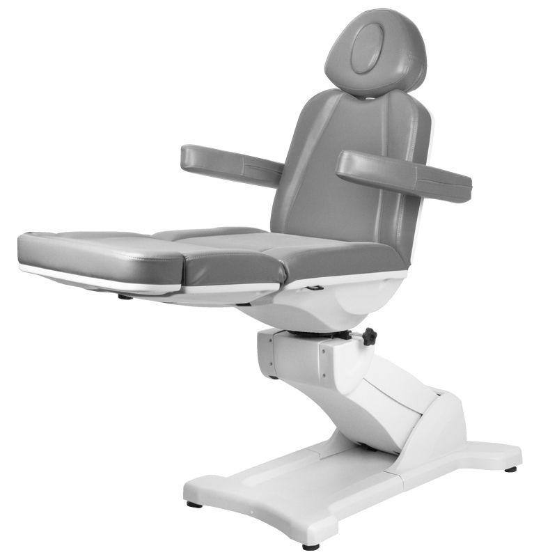 Szary elektryczny fotel do zabiegów kosmetycznych