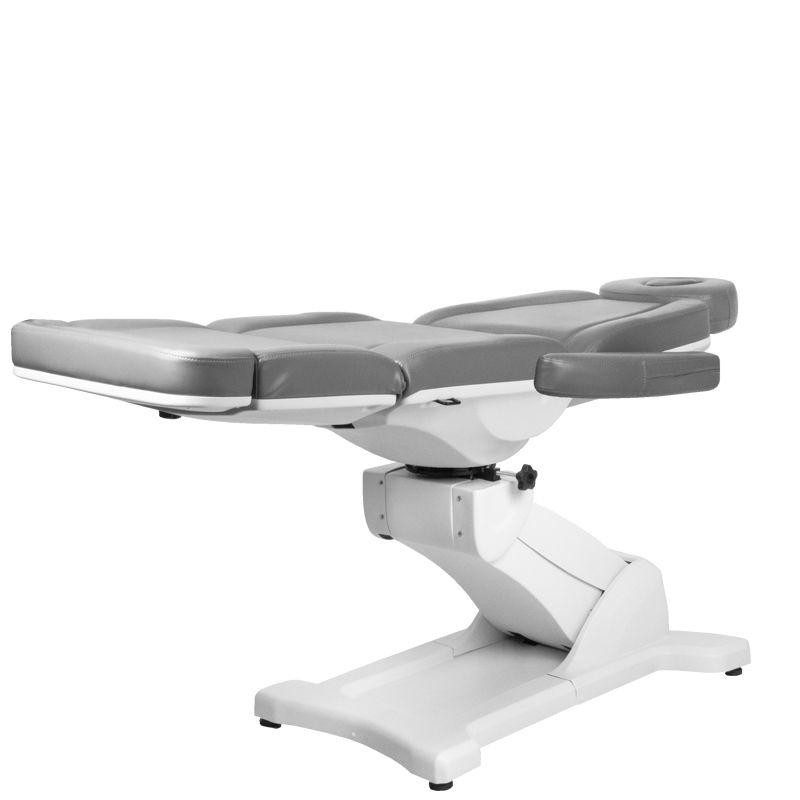 Szary elektryczny fotel do zabiegów kosmetycznych