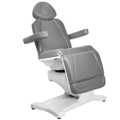 Szary elektryczny fotel do zabiegów kosmetycznych