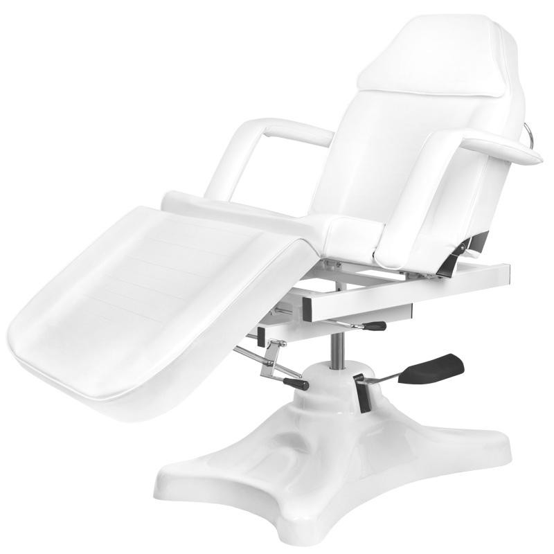 FOTEL KOSMETYCZNY HYD. A 234D Z KOŁYSKĄ BIAŁY -Fotele kosmetyczne- 