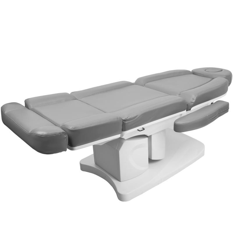 Szary elektryczny fotel do zabiegów kosmetycznych