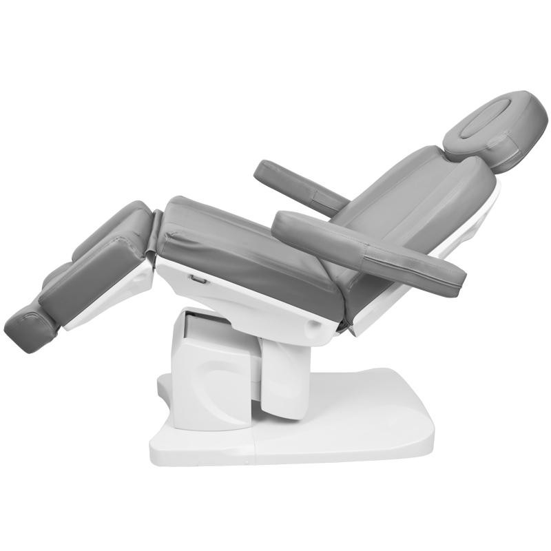 Szary elektryczny fotel do zabiegów kosmetycznych