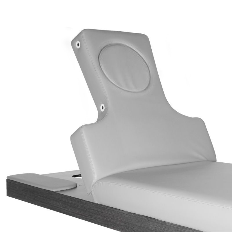 Szary podgrzewany fotel do zabiegów kosmetycznych