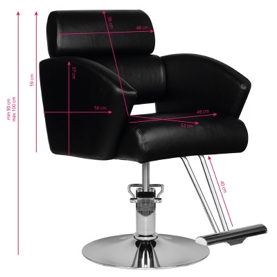 Black hydraulic barber chair