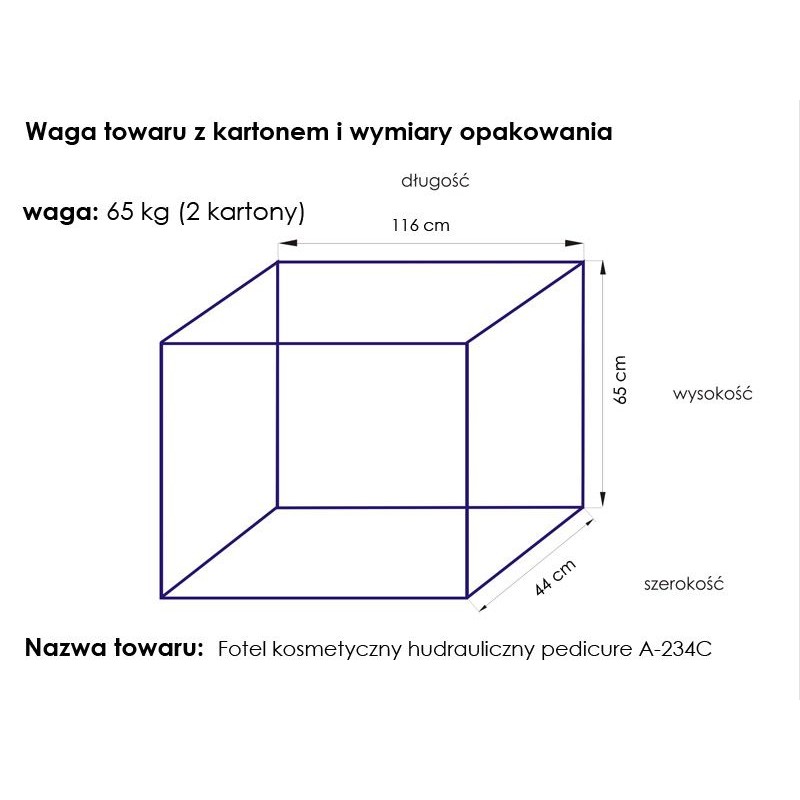 Fotel kosmetyczny hyd. A 234C pedi biały -Fotele kosmetyczne- 