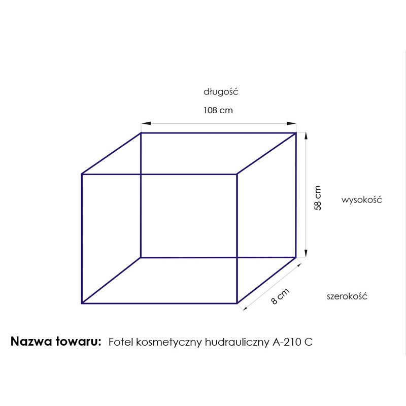 Fotel kosmetyczny hyd. A 210C pedi biały -Fotele do podologii- 