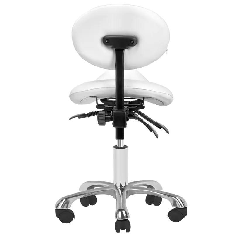 White round padded cosmetic stool