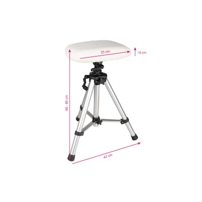 Srebrny stołek do pedicure Zaffiro 301 Alu