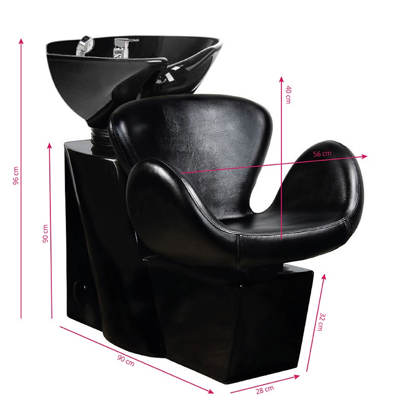 GABBIANO MYJNIA FRYZJERSKA AMSTERDAM CZARNA/CZARNA MISA -Myjnie fryzjerskie- 