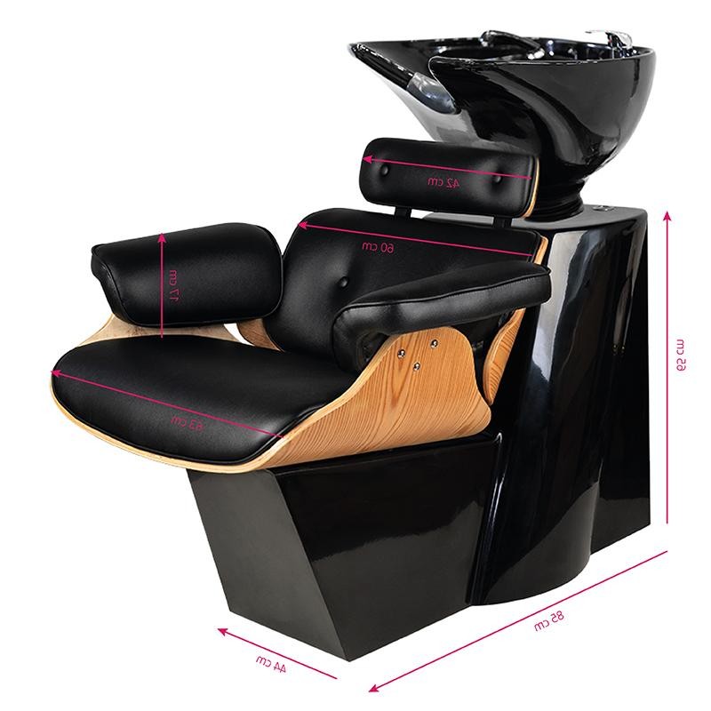 Gabbiano myjnia fryzjerska Florencja orzech czarna -Meble fryzjerskie- 