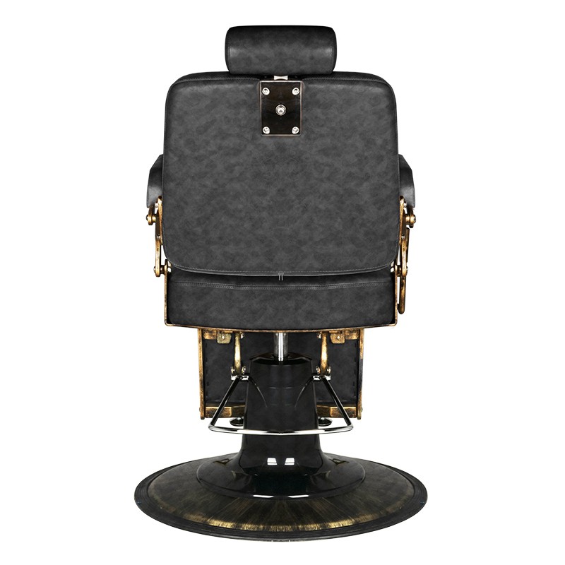 GABBIANO FOTEL BARBERSKI BOSS HD OLD LEATHER CZARNY -Fotele barberskie- 
