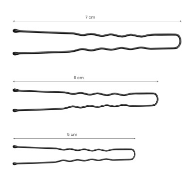 KOKÓWKI FRYZJERSKIE DO WŁOSÓW E-65 300 SZT. 7 CM CZARNE -Akcesoria fryzjerskie- 