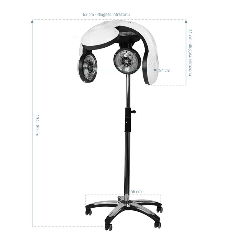 Gabbiano infrazon stojący 938 biały -Sauny fryzjerskie- 