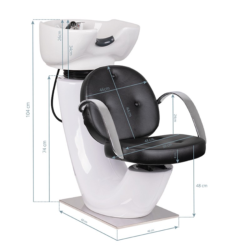 GABBIANO MYJNIA FRYZJERSKA ASTI CZARNA -Myjnie fryzjerskie- 