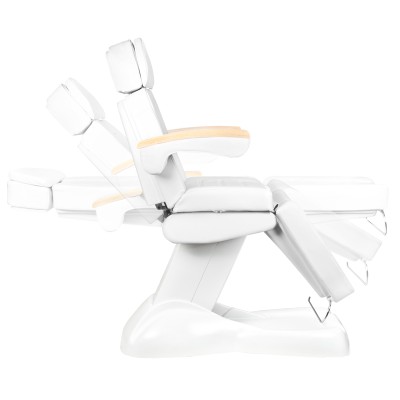 Fotel kosmetyczny elektr. Lux biały podgrzewany -Fotele kosmetyczne- 