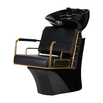 Gabbiano myjnia fryzjerski Prato złoto - czarna -Meble fryzjerskie- 