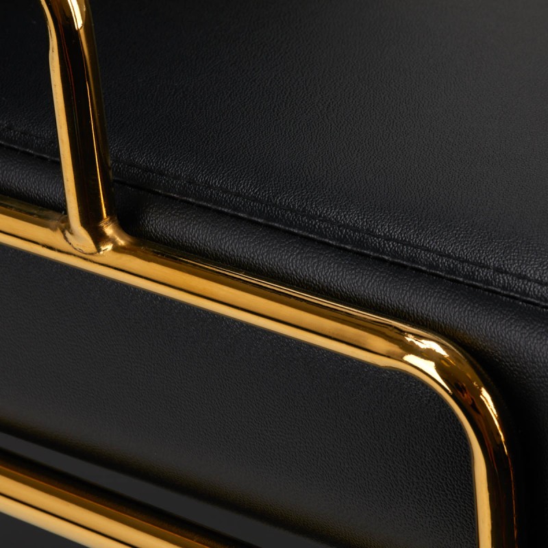 Gabbiano myjnia fryzjerski Prato złoto - czarna -Meble fryzjerskie- 