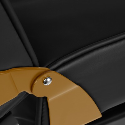 Fotel kosmetyczny 557G z kuwetami złoto czarny -Fotele kosmetyczne- 