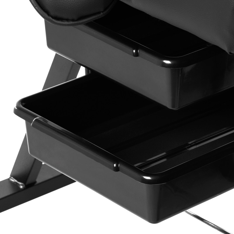 Fotel kosmetyczny Sillon z kuwetami czarny -Fotele kosmetyczne- 