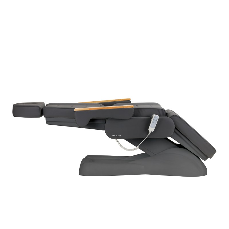 Fotel kosmetyczny elektryczny SILLON Lux 273b 3 silniki szary, szara podstawa -Fotele kosmetyczne- 