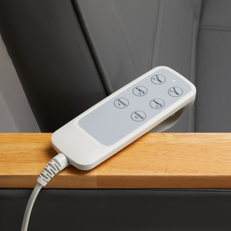 Fotel kosmetyczny elektryczny SILLON Lux 273b 3 silniki szary, szara podstawa -Fotele kosmetyczne- 