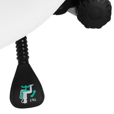 Taboret kosmetyczny 1004 Giovanni złoto biały -Taborety kosmetyczne i hokery- 