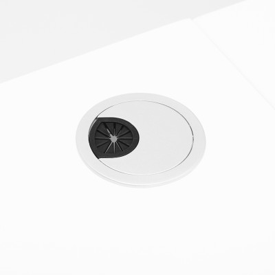 Biurko kosmetyczne 312 z pochłaniaczem kasetowym białe lewe -Stoliki do manicure- 