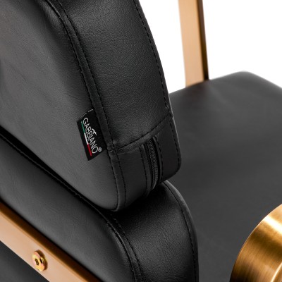 Black and gold barber chair