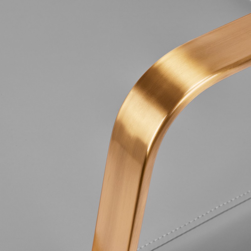 Grey salon chair gold base