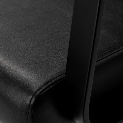 Black salon shampoo station chair