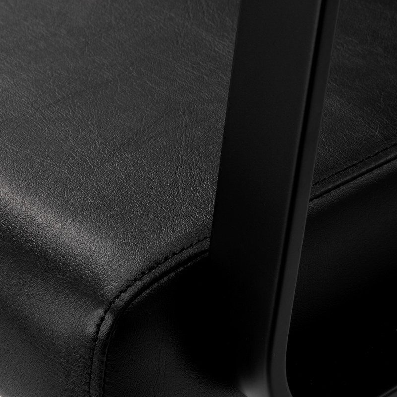 Black salon shampoo station chair