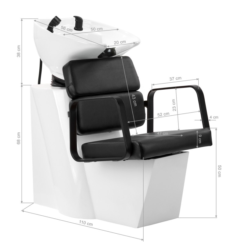 Black Elite Porto shampoo chair