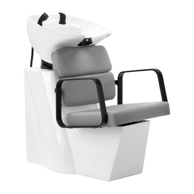 Black gray salon shampoo chair