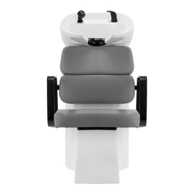 Black-gray salon shampoo basin chair