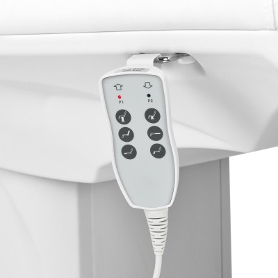 Biały elektryczny fotel do zabiegów kosmetycznych