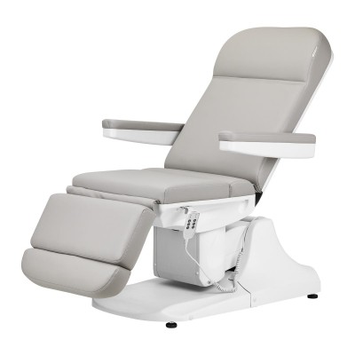 Fotel do zabiegów kosmetycznych elektryczny szary Zaffiro