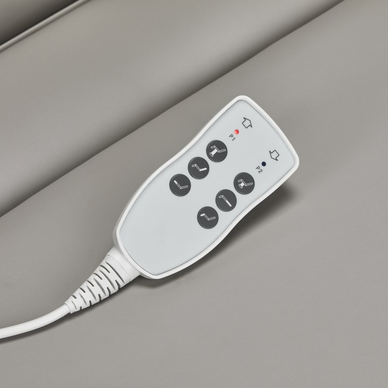 Fotel do zabiegów kosmetycznych elektryczny szary Zaffiro